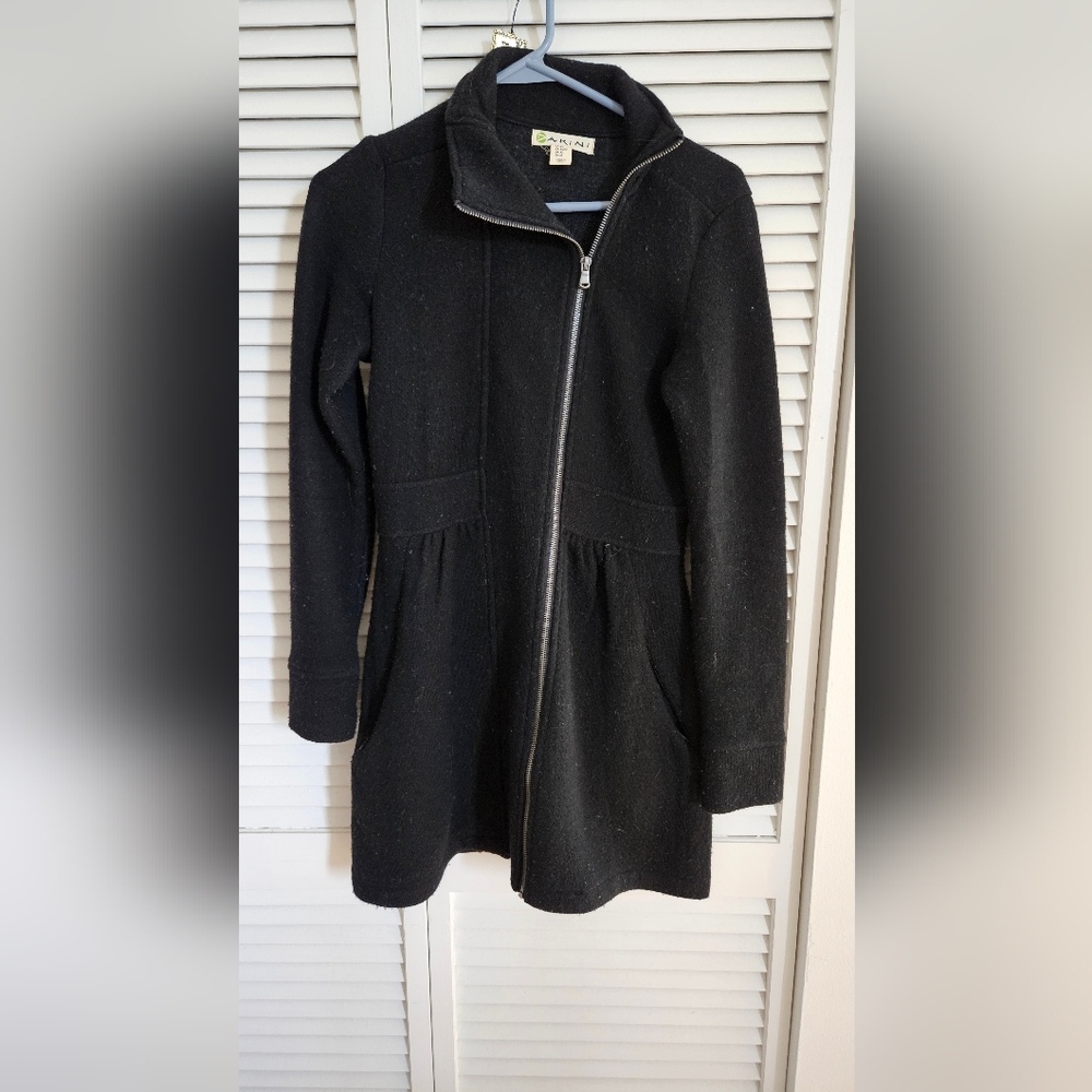 XS Akini wool blend coat black
